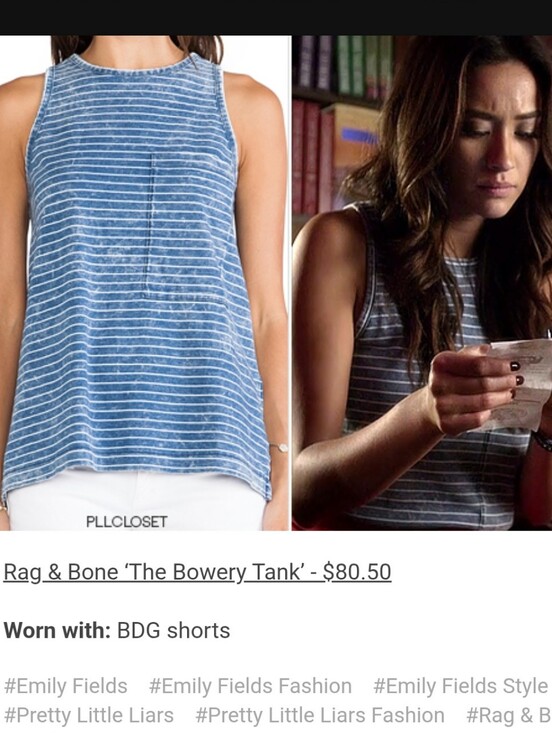rag & bone Tops - rag & bone Blue and White Striped Tank Top